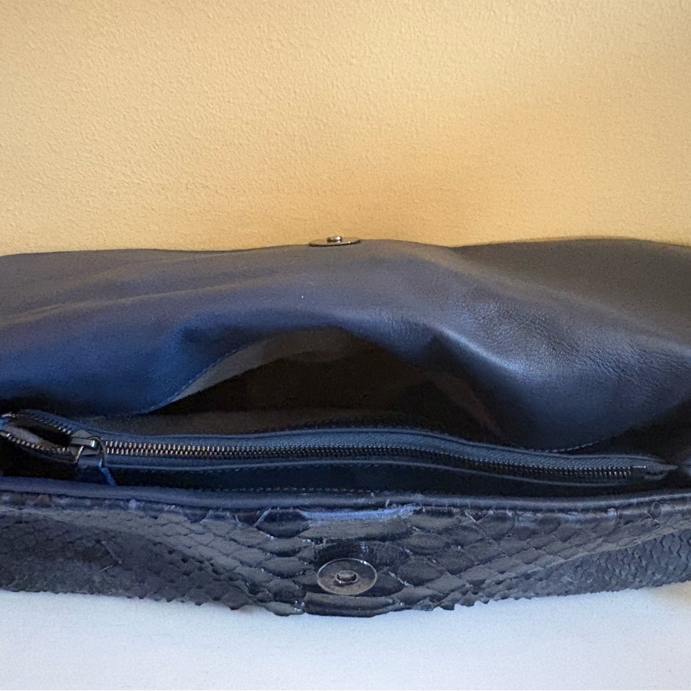 Navy Python Clutch - image 5